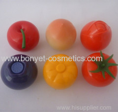different fruit shape lip gloss