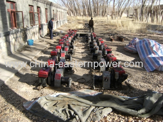 Diesel engine powered winch for overhead lines