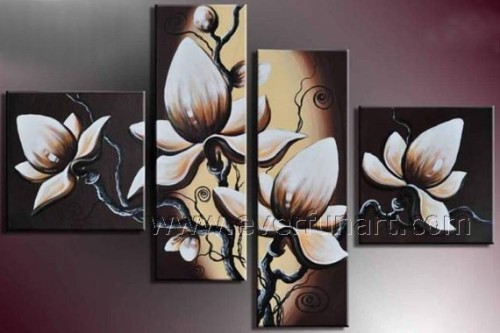 Modern Canvas Floral Art Home Decoration Oil Painting (FL4-114)