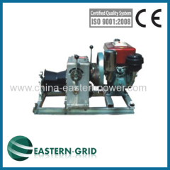 Diesel engine powered winch for overhead lines