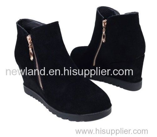 2013 winter lady slipsole nubuck leather ankle boots