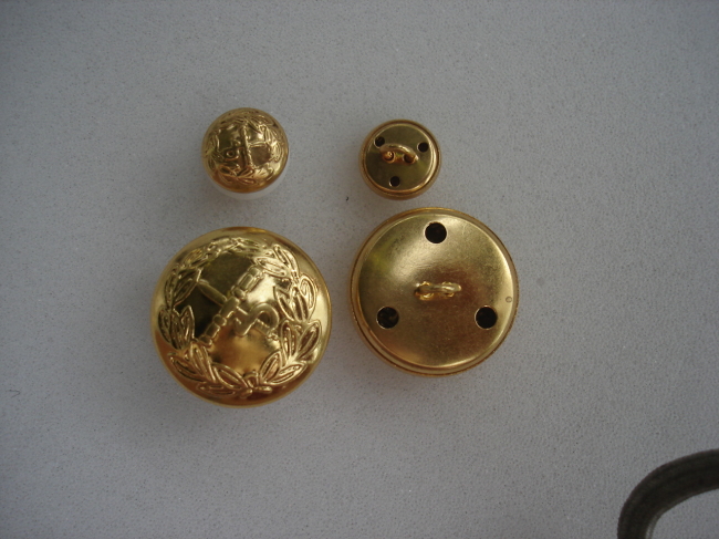 Brass cover sewing button