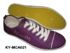 Narrow shape canvas shoe with printing lining