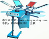 Manual printing machine.Manually multicolor rotary screen printing machine