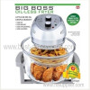 BIG BOSS 1300-Watt Oil-Less Fryer, 16-Quart Big Boss Rapid Wave Halogen Infrared Convection Countertop Oven
