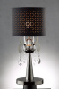 Modern decorative Crystal Stainless Shade Table Lamp of simple design w/ Fabric shade in different colour