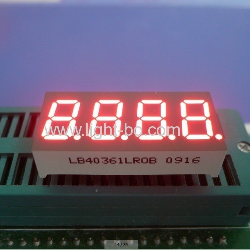 Super Red Cathode 4-digit 0.36" 7-Segment LED Display for temperature indiator