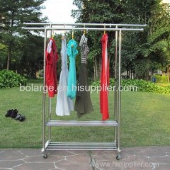 Stainless steel movable clothes drying rack