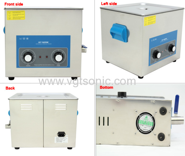 Digital heated ultrasonic cleaner with basket