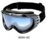 Tpu Flexible Frame Anti-Scratch Snow Boarding Goggles With Gradient Blue Staining Cylindrical Surfac
