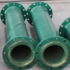 Large diameter steel liner wear-resistant polyurethane pipe (straight), steel-lined polyurethane dual anti-pipeline