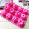 Silicone Cake Mold 12 shape flowers silica cake mould having FDA SGS certificate