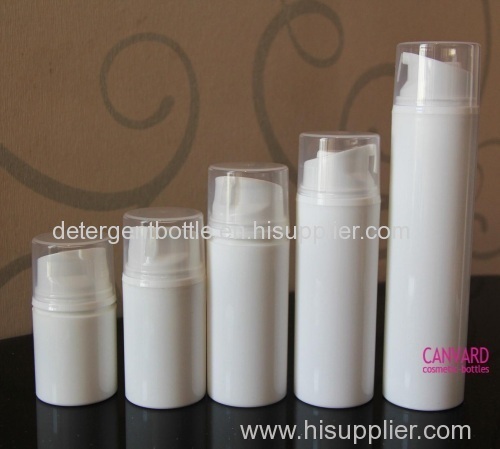 White airless pump bottle, airless cosmetic bottle