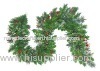 Christmas decorative garland and wreath