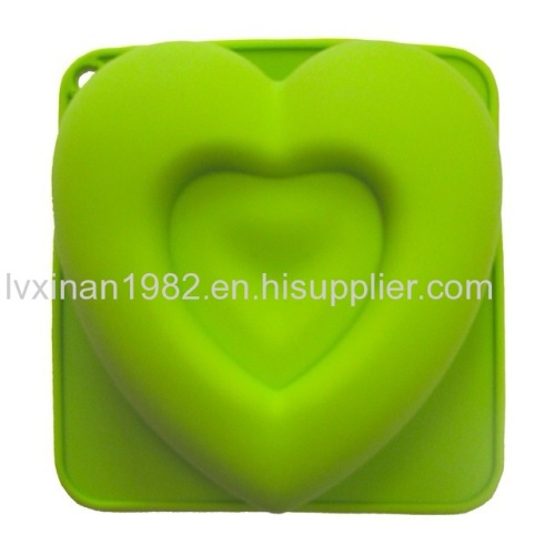 Heart cake mold pudding mould silicone material FDA CE certificate