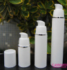 White airless pump bottles, cosmetic bottle, plastic empty bottle, airless cosmetics bottle