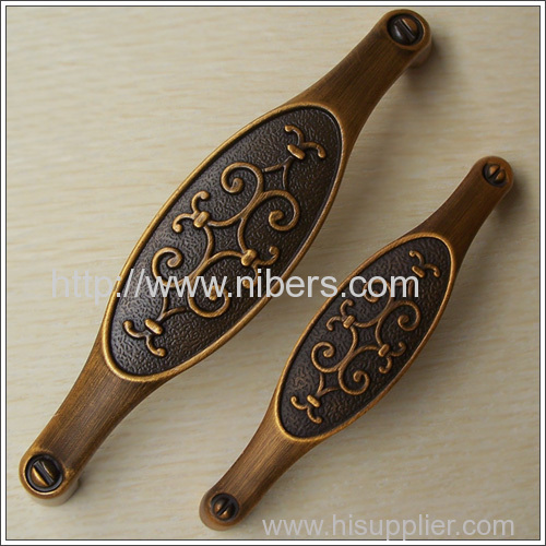 Zinc alloy antique drawer pull knob hardware cupboard door handles