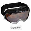 Black Frame Sprayed Snow Ski Goggles With Flat / Spherical Pc Lens For Adult