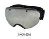 Silver Mirror Lens Snow Ski Goggles Helmet Compatible Goggles For Outdoor Skating