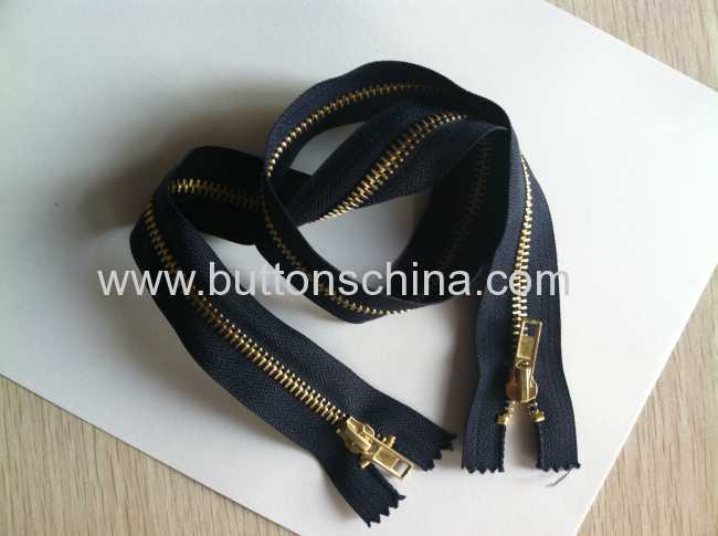 Metal Zipper Brass Wire
