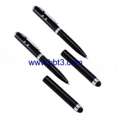 Promotional 4 in 1 stylus metal ballpen with laser and LED