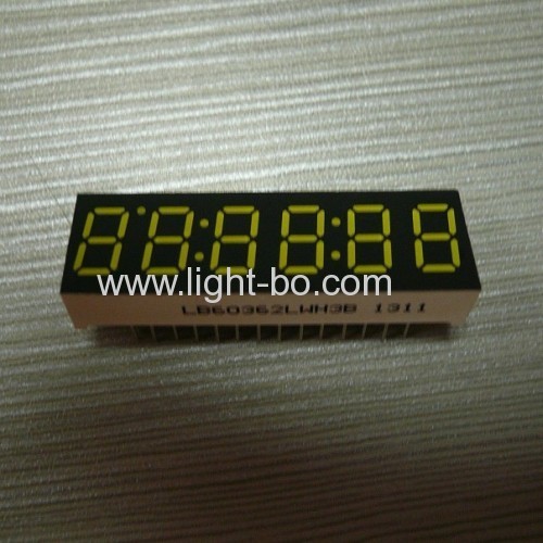 Ultra Bright White 6-digit 0.36common cathode 7-Segment LED Display for Instrument Panel