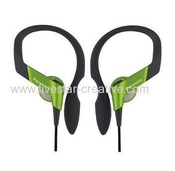 Panasonic RP HS33 Sport Clip Earphones Water Resistant Headphones Green