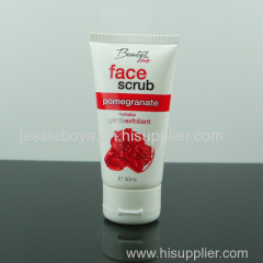 face scrub cosmetic plastic tube