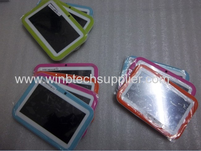 7 inch educational tablet PC Wifi Tablet for Kids shockproof pad, Android 4.1 RK2926 1.2GHz/ 512M RAM KIDs tablet pc 