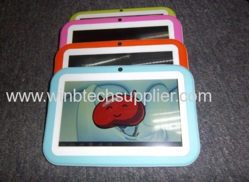 7 inch educational tablet PC Wifi Tablet for Kids shockproof pad, Android 4.1 RK2926 1.2GHz/ 512M RAM KIDs tablet pc