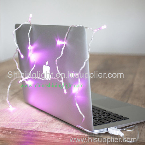 LED string light by USB connector Fairy party wedding light holiday hotel office LED string XMAS