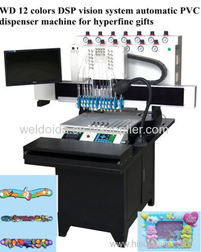WD 12 colors automatic soft pvc dispenser machine for wristband