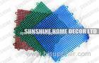 Colorful Recycled Polypropylene Interlocking Sports Flooring With Diamond Pattern