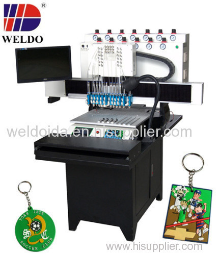 WD automatic soft pvc dropping machine for promotion key chains personalized gifts