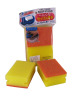 I Shaped Sponge Scrubber,Orange and Yellow Cleaning Sponge