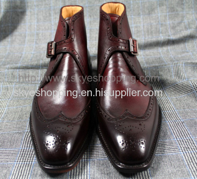 CIEB38 -Bespoke Handmade Pure Genuine Calf Leather Boots For Men