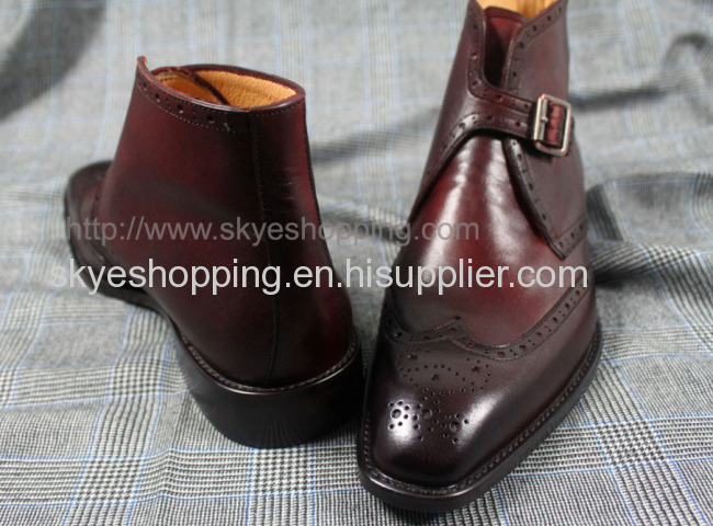 CIEB38 -Bespoke Handmade Pure Genuine Calf Leather Boots For Men