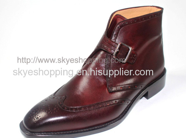 CIEB38 -Bespoke Handmade Pure Genuine Calf Leather Boots For Men