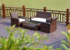 Garden knockdown rattan sofa set