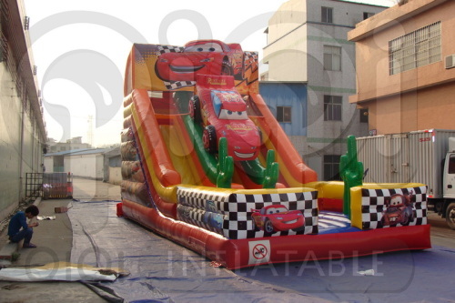 INFLATABLE DISNEY CARS DOUBLE LANE SLIDE