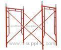 Q235 Steel H Frame Scaffolding System for Building , Tower Scaffold in Red