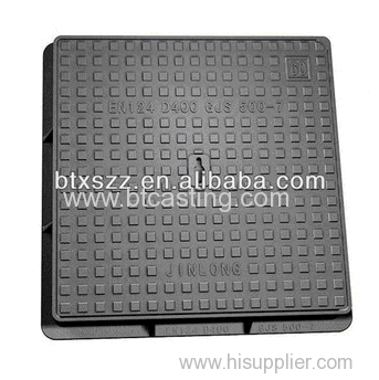 Ductile iron square manhole cover