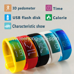 Christmas promotional gift pedometer usb watch