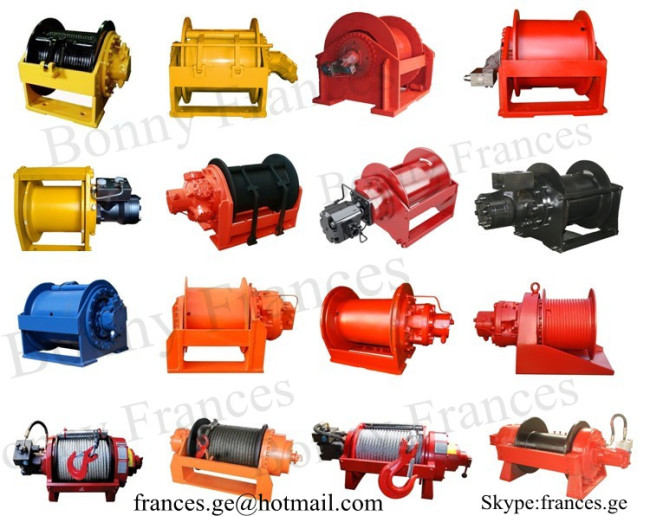 Compact hydraulic winch with free fall fuction