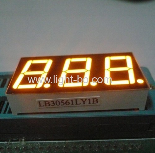 Ultra Blue 0.56 inch common anode 3 digit 7 segment LED display for Instrument Panel