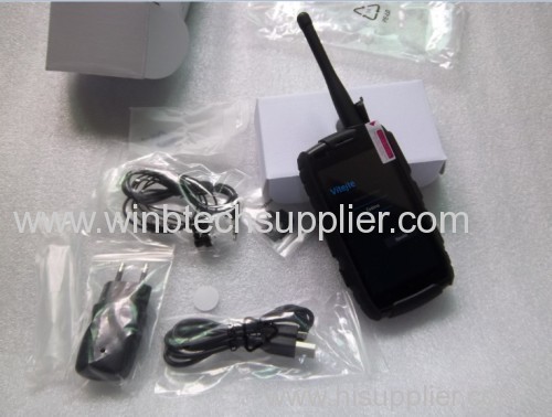 nfc walkie talkie rugged phone GPS WIFI WCDMA 3G rugged smart Phone 4inch screen