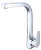 Square Polished Chrome Kitchen Sink Water Faucet Mixer Taps with Single Handle