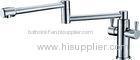 Water Saving Ceramic Kitchen Tap Faucet , Separate Two Handle Foldable Rotated Water Pipe