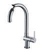 1 Hole Chrome Kitchen Sink Water Faucet Ceramic Kitchen Tap with Pull Out Spray