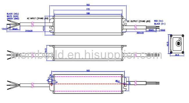 LED Power Supply For 40W Street Light